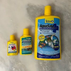 BUNDLE Of 3 TETRA AQUA SAFE Plus and Water Conditioner